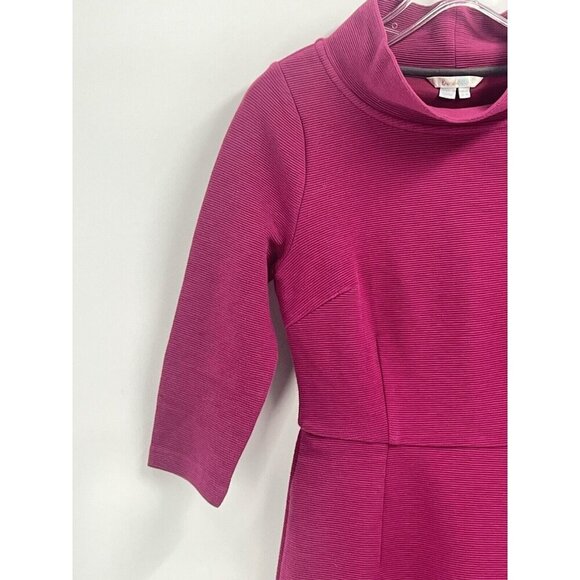 Boden Pink Magenta Mock Neck Sheath Dress Sz 4 - Picture 2 of 5